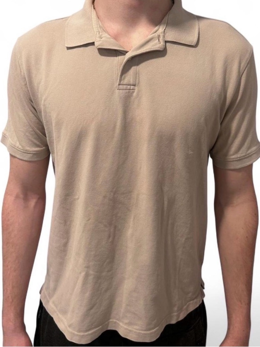 H&M Men's Polo Shirt in Light Beige